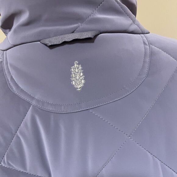 NWT Free people Movement Purple Black quilted sherpa jacket size L retail $298 - Picture 5 of 10